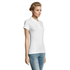 Vue PERFECT WOMEN POLO 180g - Perfect women de couleur blanc| Krokrodeal