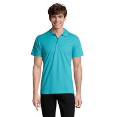 Vue SPRING II Polo Homme 210g - Spring ii de couleur bleu| Krokrodeal