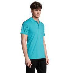 Vue SPRING II Polo Homme 210g - Spring ii de couleur bleu| Krokrodeal