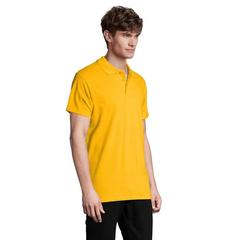 Vue SPRING II Polo Homme 210g - Spring ii de couleur jaune| Krokrodeal