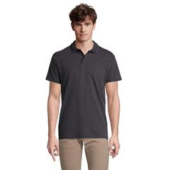 Vue SPRING II Polo Homme 210g - Spring ii de couleur gris| Krokrodeal