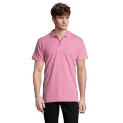 Vue SPRING II Polo Homme 210g - Spring ii de couleur rose| Krokrodeal