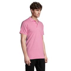 Vue SPRING II Polo Homme 210g - Spring ii de couleur rose| Krokrodeal