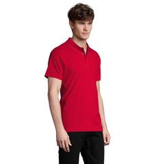 Vue SPRING II Polo Homme 210g - Spring ii de couleur rouge| Krokrodeal