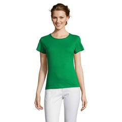 Vue MISS WOMEN T-SHIRT 150g - Miss de couleur vert| Krokrodeal