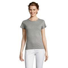 Vue MISS WOMEN T-SHIRT 150g - Miss de couleur gris| Krokrodeal