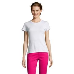 Vue MISS WOMEN T-SHIRT 150g - Miss de couleur blanc| Krokrodeal
