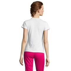Vue MISS WOMEN T-SHIRT 150g - Miss de couleur blanc| Krokrodeal