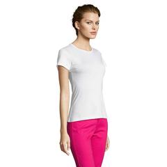 Vue MISS WOMEN T-SHIRT 150g - Miss de couleur blanc| Krokrodeal