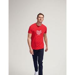 Vue IMPERIAL MEN T-Shirt 190g - Imperial de couleur bleu| Krokrodeal
