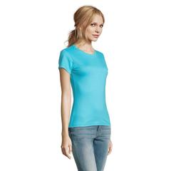 Vue IMPERIAL WOMEN T-Shirt 190g - Imperial women de couleur bleu| Krokrodeal