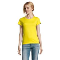 Vue IMPERIAL WOMEN T-Shirt 190g - Imperial women de couleur jaune| Krokrodeal