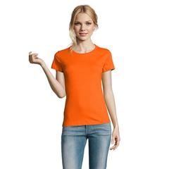 Vue IMPERIAL WOMEN T-Shirt 190g - Imperial women de couleur orange| Krokrodeal