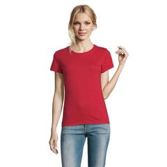 Vue IMPERIAL WOMEN T-Shirt 190g - Imperial women de couleur rouge| Krokrodeal