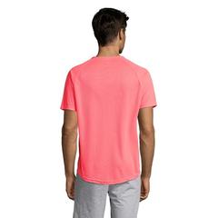 Vue SPORTY MEN T-Shirt - Sporty de couleur rose| Krokrodeal