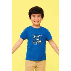 Vue REGENT KIDS T-SHIRT 150g - Regent kids de couleur bleu| Krokrodeal