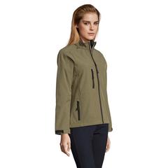 Vue ROXY ZIP SOFTSHELL FEMME - Roxy de couleur vert| Krokrodeal