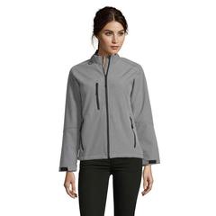 Vue ROXY ZIP SOFTSHELL FEMME - Roxy de couleur gris| Krokrodeal