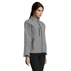 Vue ROXY ZIP SOFTSHELL FEMME - Roxy de couleur gris| Krokrodeal