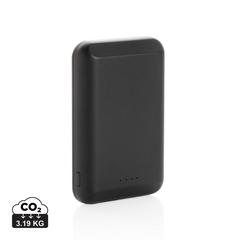 Vue Powerbank 5000 mAh avec chargeur magnétique sans fil 5W de couleur noir| Krokrodeal