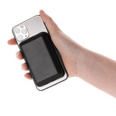 Vue Powerbank 5000 mAh avec chargeur magnétique sans fil 5W de couleur noir| Krokrodeal