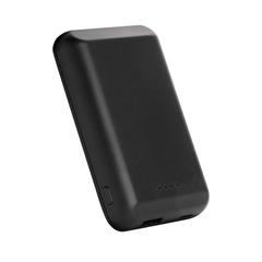 Vue Powerbank 5000 mAh avec chargeur magnétique sans fil 5W de couleur noir| Krokrodeal