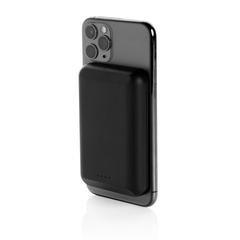 Vue Powerbank 5000 mAh avec chargeur magnétique sans fil 5W de couleur noir| Krokrodeal