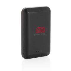 Vue Powerbank 5000 mAh avec chargeur magnétique sans fil 5W de couleur noir| Krokrodeal