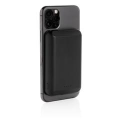 Vue Powerbank 5000 mAh avec chargeur magnétique sans fil 5W de couleur noir| Krokrodeal