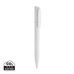 Vue Mini stylo en ABS recyclé certifié GRS Pocketpal de couleur blanc| Krokrodeal