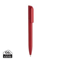 Vue Mini stylo en ABS recyclé certifié GRS Pocketpal de couleur rouge| Krokrodeal