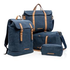 Vue Sac weekend en toile de couleur bleu| Krokrodeal