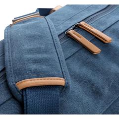 Vue Sac weekend en toile de couleur bleu| Krokrodeal