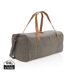 Vue Sac weekend en toile de couleur gris| Krokrodeal