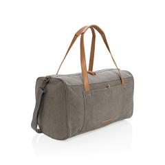 Vue Sac weekend en toile de couleur gris| Krokrodeal
