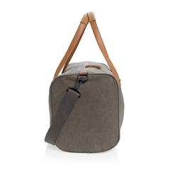 Vue Sac weekend en toile de couleur gris| Krokrodeal