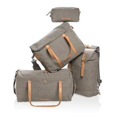 Vue Sac weekend en toile de couleur gris| Krokrodeal