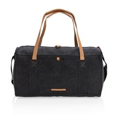 Vue Sac weekend en toile de couleur noir| Krokrodeal