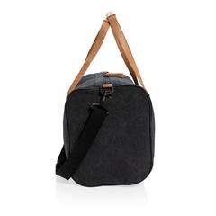 Vue Sac weekend en toile de couleur noir| Krokrodeal