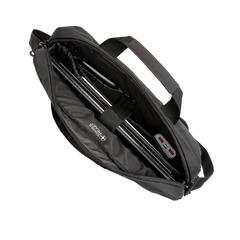 Vue Sacoche pour ordinateur 15,6" Swiss Peak AWARE™ de couleur noir| Krokrodeal