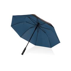 Vue Parapluie 27" rPET bi couleur ouverture auto Impact AWARE™ de couleur bleu| Krokrodeal