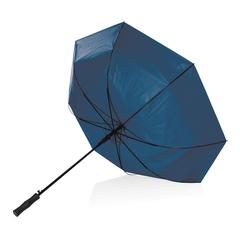 Vue Parapluie 27" rPET bi couleur ouverture auto Impact AWARE™ de couleur bleu| Krokrodeal