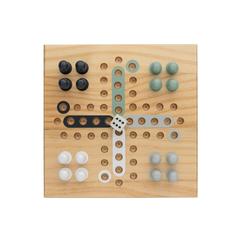 Vue Jeu de ludo en bois Claire de couleur marron| Krokrodeal