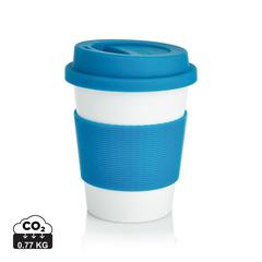 Vue Tasse à café en PLA de couleur bleu| Krokrodeal