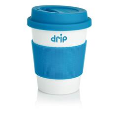 Vue Tasse à café en PLA de couleur bleu| Krokrodeal