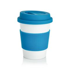 Vue Tasse à café en PLA de couleur bleu| Krokrodeal