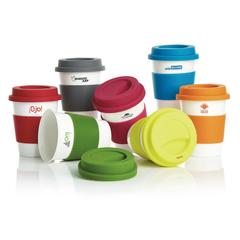 Vue Tasse à café en PLA de couleur bleu| Krokrodeal