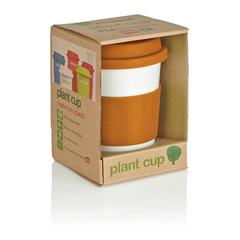 Vue Tasse à café en PLA de couleur orange| Krokrodeal