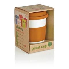 Vue Tasse à café en PLA de couleur orange| Krokrodeal