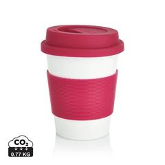 Vue Tasse à café en PLA de couleur rose| Krokrodeal